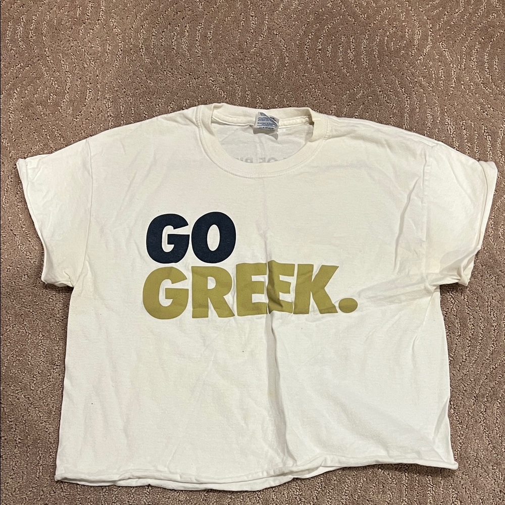 University of Pittsburgh ‘Go Greek' cropped t-shirt